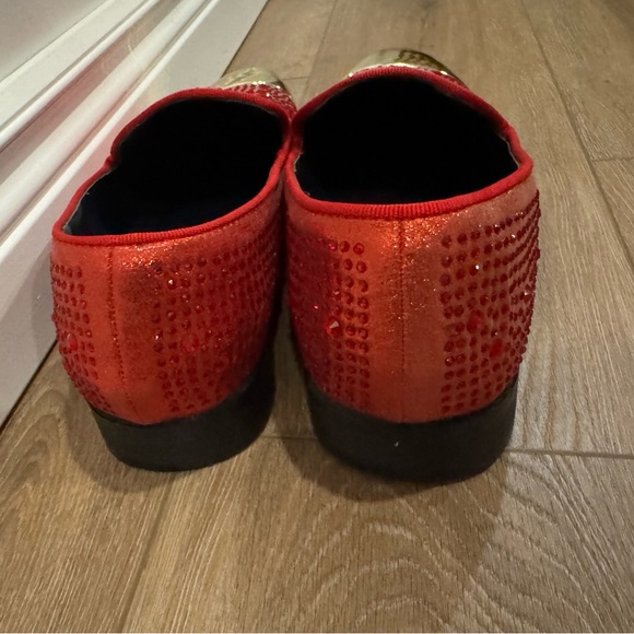 Unique Red Alberto Fellini Men’s Shoes - Size 12 - Picture 3 of 4